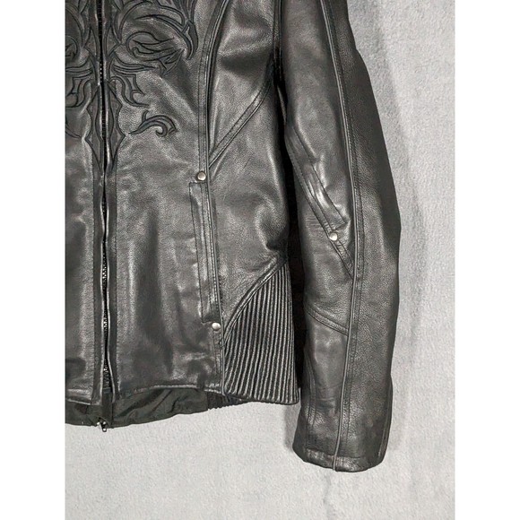 Milwaukee Leather Motorcycle Jacket Women's SZ S with detachable hoodie liner - Picture 7 of 16